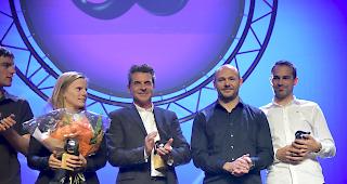 Am&eacute;lie Reymond, Patrick Flaction, S&eacute;bastien Carron und Lucien Revaz (von links) gewannen in den Kategorien.