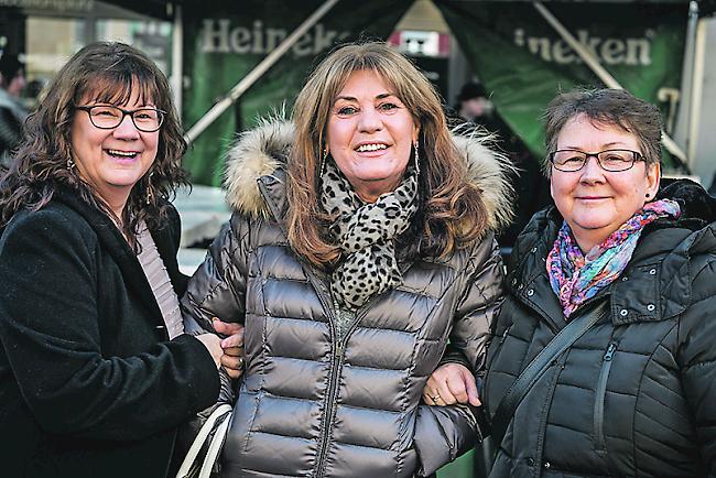 Astrid Ruffiner (53) aus Naters, Sylvia Anthamatten (57) aus Brig und Rosmarie Jossen (59) aus Naters