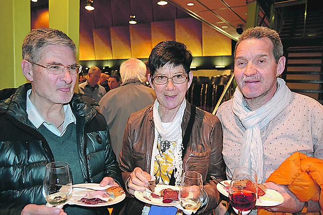 Adelbert (65) und Edith Imboden (69) und Ulrich Zurbriggen (63) alle aus Glis.