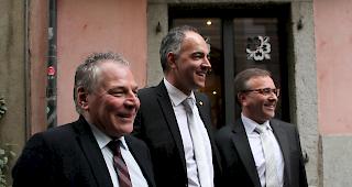 Das gl&uuml;ckliche C-Trio: Melly, Darbellay und Schmidt.