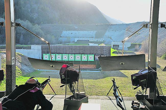 Der 50-Meter-Stand im Schiesssportzentrum Riedertal in Visp.