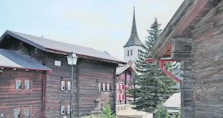 Der alte Dorfkern in Bellwald.