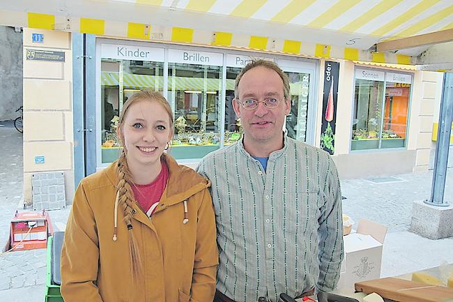 Genevieve von Rothermel (21) aus Ausserberg und Herbert Volken (46) aus Visp.