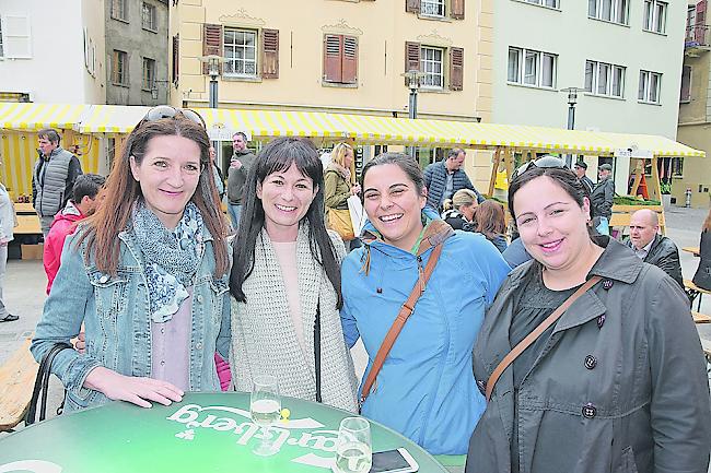 Corinne Wenger (46) aus Baltschieder, Michaela Williner (36) aus Glis, Katja Hänni-Senn (35) aus Visp und Stefanie Fischtler (31) aus Brig.