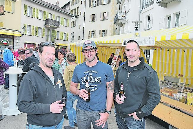 Andre Seiler (43), Daniel Truffer (35) und Roger Studer (36) alle aus Visp.