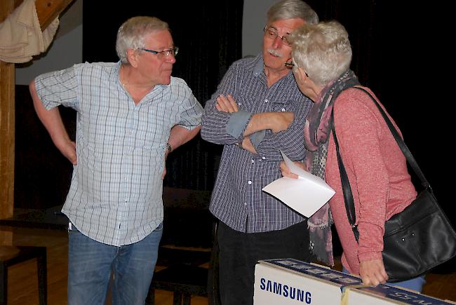 Impressionen von den Proben. Hier: Kurt Hug, Nestor Andrès und Beatrice Fischer-Jossen