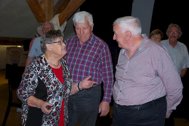 Impressionen von den Proben. Hier: Therese Guntern, Ulrich Plüss und Paul Schmid. 