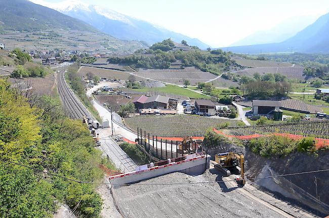 Blick von oben auf den Raspille-Tunnel.