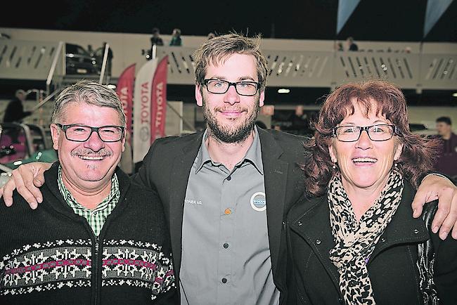 Ruedi (58), Ralf (28) und Christine Furrer (54), alle aus Bürchen.