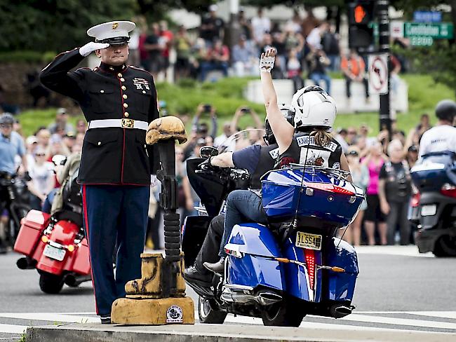 Die "Rolling Thunder"-Parade in Washington mit zehntausenden Motorradfahrern erinnert jedes Jahr an die Anliegen von Kriegsveteranen.