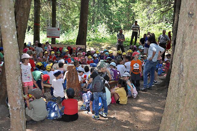 Der Waldkindergarten wurde mit Hilfe von Forst Massa sowie von Natischer OS-Schülern hergerichtet.