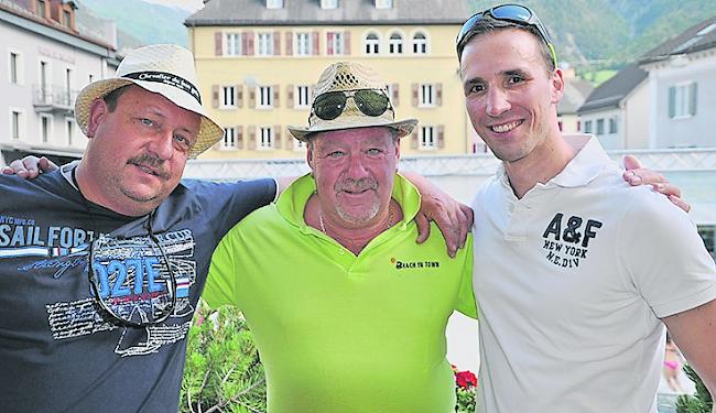 Martin Escher (50) aus Gamsen, Alain Pollinger (60)  und Daniel Kalbermatter (36) beide aus Brig-Glis.