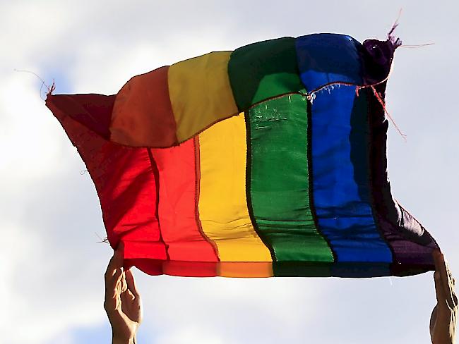 Die Regenbogen-Fahne als Symbol für LGBTI (Lesben, Schwule, Bisexuelle, Transgender und Intersexuelle) (Symbolbild)