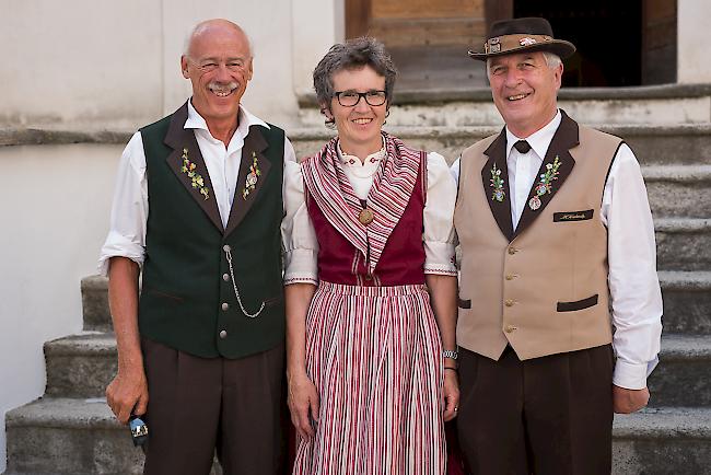 Gruber Walther (56) aus St-Niklaus, Jolanda Kummer (54) aus Bitsch und Waldemir Burgener (72) aus Brig.