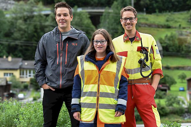 Fabi Schaller (35), Alina Kalbermatter (12) und Nathanael Pollinger (28), alle drei aus St. Niklaus.
