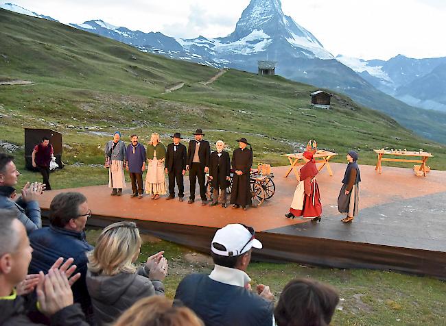 Impressionen der gestrigen Premiere des Stücks «Romeo und Julia am Gornergrat». 