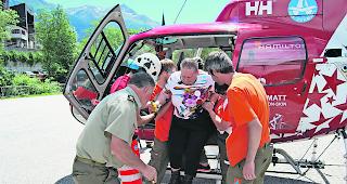 H&ouml;hepunkt. Zum Abschluss gabs f&uuml;r alle Beteiligten einen Rundflug &uuml;ber den Aletschgletscher.
