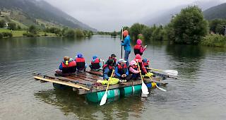 Flossbau auf dem Geschinersee