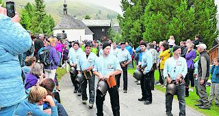 Konzentriert. Der Challenclub Riederalp d&uuml;rfte so manch ausw&auml;rtigem Gast sicherlich einen besonderen musikalischen Moment beschert haben.  