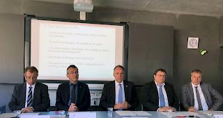 Informierten zum Schuljahr 2017/2018: Jodok Kummer, Alexandre Rey, Christophe Darbellay, Jean-Philippe Lonfant und Marcel Blumenthal (von links).