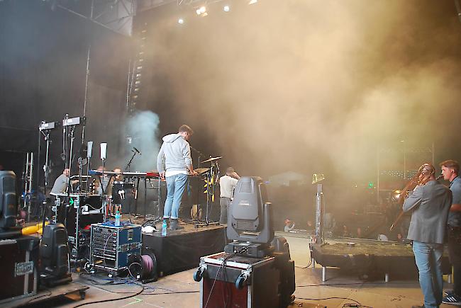 Startklar. Letzter Soundcheck vor dem Konzert.