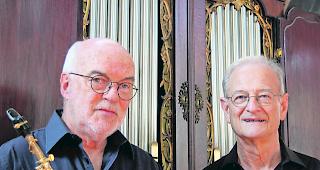 Im Duo. Georges M&uuml;ller (links) und Hans Zumstein: Gemeinsames Konzert in Leukerbad. 