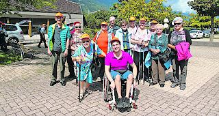 Freudiger Tag. Die Teilnehmer von Procap Oberwallis am Behindertenspieltag in Matten. 