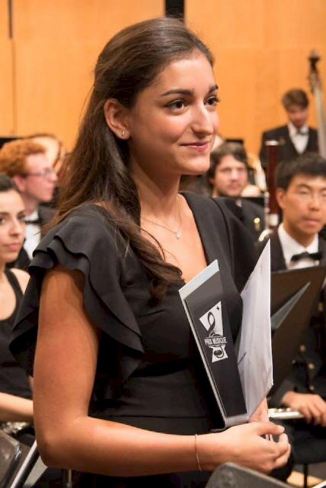 Glücklich. Siegerin Mathilde Roh bei der Ehrung des Prix Musique 2017.