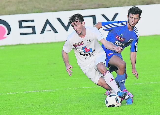 Trotz eines Hattricks von Vitezslav Hrdlicka (links) verlor der FC Oberwallis Naters gegen Martinach mit 3:6.