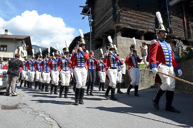 Ahnenmusikanten. Impressionen vom 53. Bezirksfest Westlich Raron in Ausserberg.