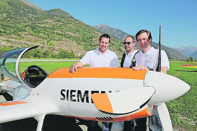 Thomas Pfammatter mit Sébastien Demont und Dominique Steffen (von links).