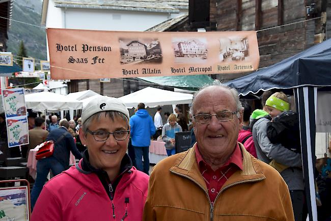 Bernadette Burgener (54) und Pius Burgener (84) beide aus Saas-Fee.