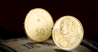 Bernhardinerhund &laquo;Barry&raquo; erh&auml;lt eine eigene Sonderm&uuml;nze.