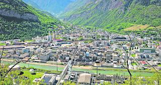 Lonza-Werk Visp. Der Anteil der Chemischen Industrie ist im Oberwallis 30 Mal h&ouml;her als im Schweizer Durchschnitt.  