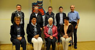 Der Vorstand der Winterhilfe Oberwallis, von oben links im Uhrzeigersinn: Jean-Claude Ricci, Niklaus Holzer, Peter Imboden, Pr&auml;sident Samuel Wyer, Philipp Studer, Aloisia Plaschy, Vreni Schmid, Irmgard Zurbriggen und Gesch&auml;ftsf&uuml;hrerin Maria Oester.