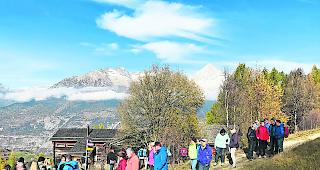 Idyllisch. Die Teilnehmer genossen das sch&ouml;ne Herbstwetter auf der Wanderung. 