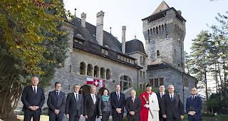 Die Walliser Delegation empfing am Dienstag den polnischen Botschafter mit weiteren Vertretern.