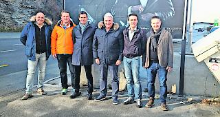 Der Vorstand. Von links: Dominique Salamin, Christian Aschilier (Vizepr&auml;sident), G&eacute;rard Bornet, Christian Frehner (Pr&auml;sident), Maurice Fellay und Pierre-Alain Moos.  