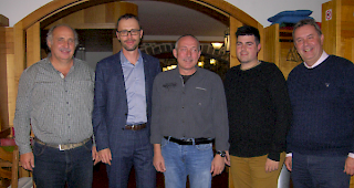 Vorstand der CSP Brig-Glis-Gamsen-Brigerbad (von links): Alexander Allenbach, Willy Loretan, Christoph Glaisen, Gianni Jacopino und Roland L&uuml;thi. Es fehlt Roger Schmid.