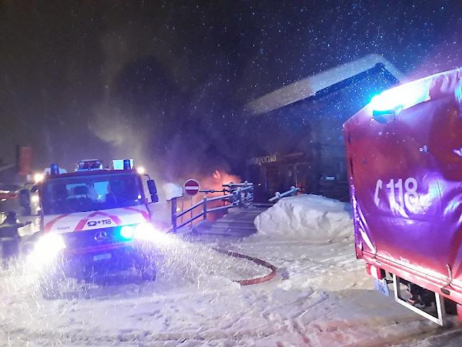 Die Stützpunktfeuerwehr Bagnes hatte den Brand rasch unter Kontrolle.