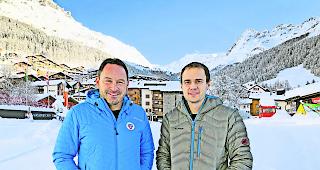 Enge Zusammenarbeit. Christian Grichting, Verwaltungsratspr&auml;sident der My Leukerbad AG und Gemeindepr&auml;sident Leukerbad, (links) mit Patrick Brendel, Direktor ReLL AG. 