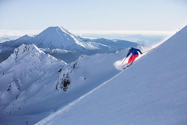 Mal nicht im Wallis. Skifahren auf der anderen Seite der Kugel ... in Mt. Ruapehu.