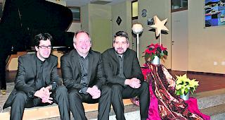 Zum 18. Mal. Julien Zufferey, Mathias Clausen und Xavier Pignat (von links): zum 18. Mal ein Rarner &laquo;Dreik&ouml;nigskonzert&raquo;. 