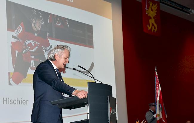 Der Leuker Gemeindepräsident Martin Lötscher: Wasser ist das Jahresmotto 2018 – und auch der Sport war Thema in seiner Neujahrsansprache.