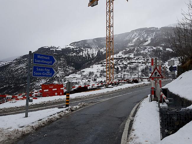 Ab 20.00 Uhr am Sonntagabend ist die Strasse ins Saastal ab Stalden gesperrt.