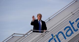 US-Pr&auml;sident Trump landete am Mittag in der Schweiz.