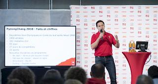 Ralph St&ouml;ckli, Chef de Mission, bei einer Pressekonferenz
