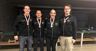 Stalden 1 mit den Sch&uuml;tzen Sylvan Venetz, Dominic Andres, Franz Ritz und Antonio Bumann (vlnr)