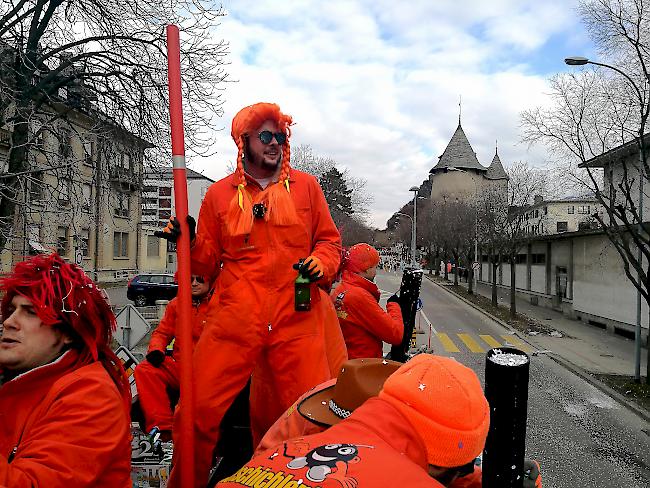 Der Umzug in Sitten ist für die Gruppe jeweils der Höhepunkt der Fastnacht.