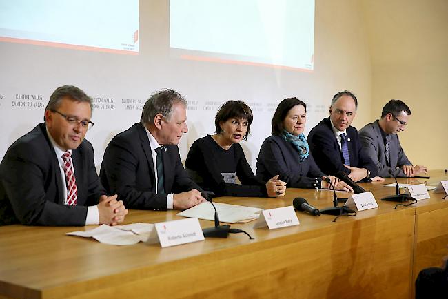 Bundesrätin Doris Leuthard war am Donnerstag anlässlich einer Arbeitssitzung zu Besuch in Sitten.